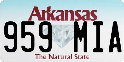 AR license plate 959MIA