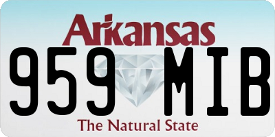 AR license plate 959MIB