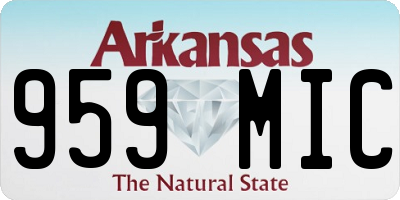 AR license plate 959MIC
