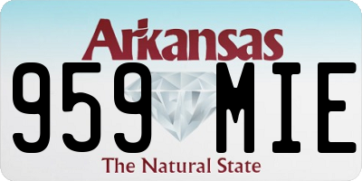 AR license plate 959MIE