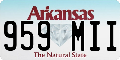 AR license plate 959MII