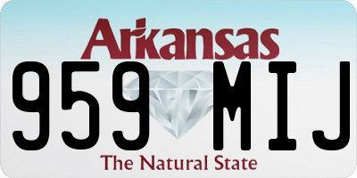 AR license plate 959MIJ