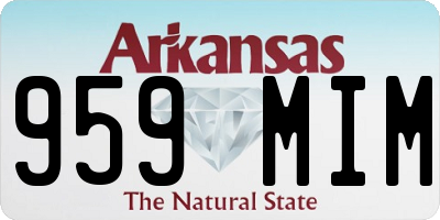 AR license plate 959MIM