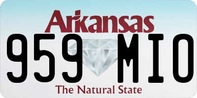 AR license plate 959MIO