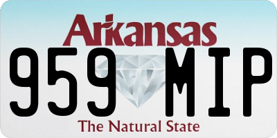 AR license plate 959MIP