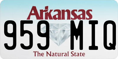 AR license plate 959MIQ