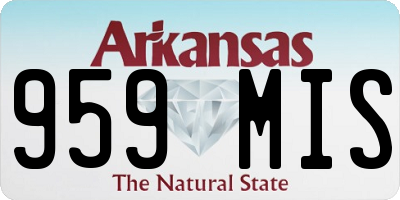 AR license plate 959MIS