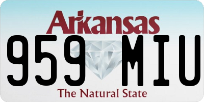 AR license plate 959MIU