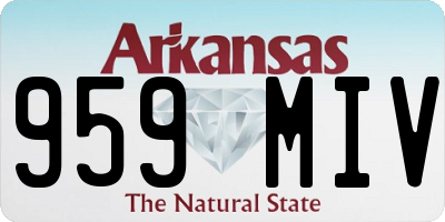 AR license plate 959MIV