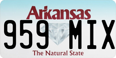 AR license plate 959MIX