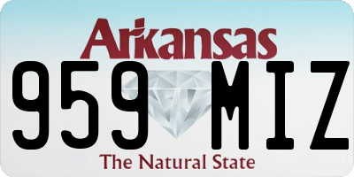 AR license plate 959MIZ