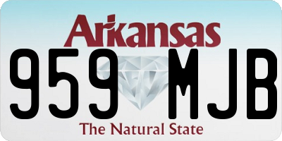 AR license plate 959MJB