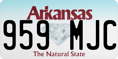 AR license plate 959MJC