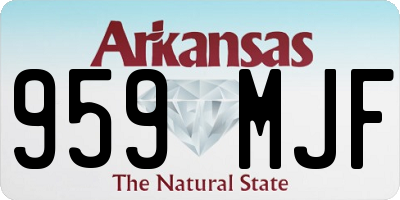 AR license plate 959MJF