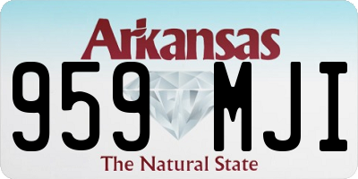AR license plate 959MJI