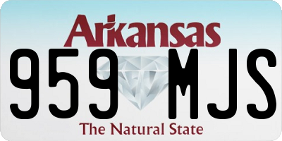 AR license plate 959MJS
