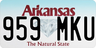 AR license plate 959MKU