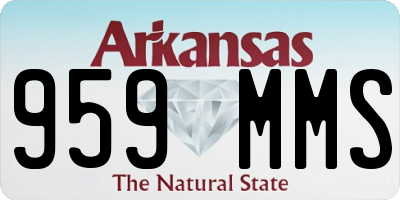 AR license plate 959MMS