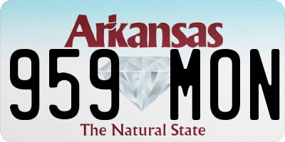 AR license plate 959MON