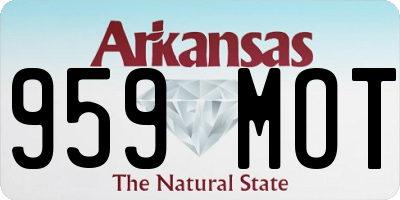 AR license plate 959MOT