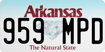 AR license plate 959MPD