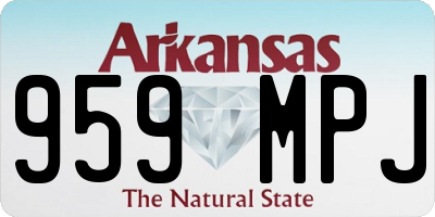 AR license plate 959MPJ