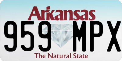 AR license plate 959MPX