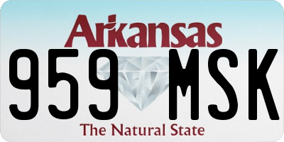 AR license plate 959MSK