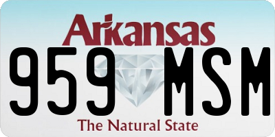 AR license plate 959MSM
