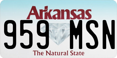 AR license plate 959MSN