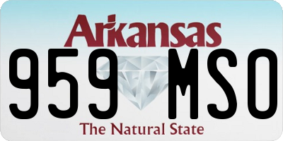 AR license plate 959MSO