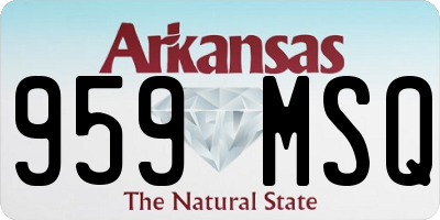 AR license plate 959MSQ