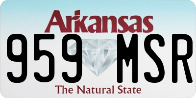 AR license plate 959MSR