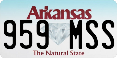 AR license plate 959MSS