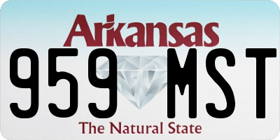 AR license plate 959MST