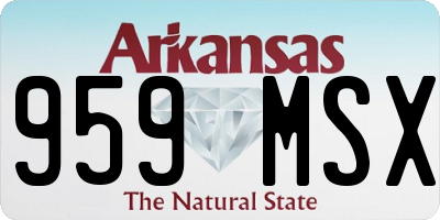AR license plate 959MSX