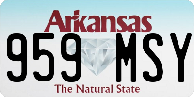AR license plate 959MSY