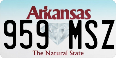 AR license plate 959MSZ