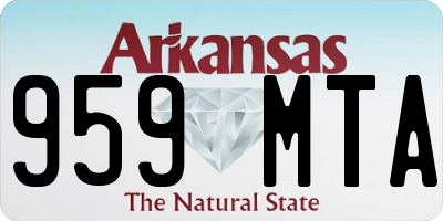 AR license plate 959MTA