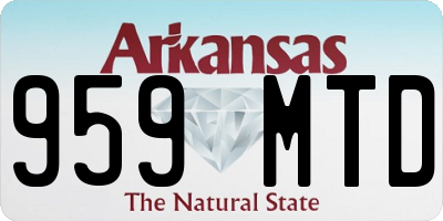 AR license plate 959MTD