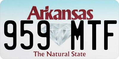 AR license plate 959MTF