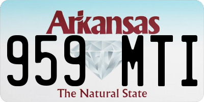 AR license plate 959MTI