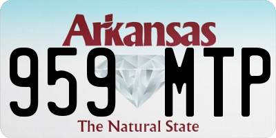 AR license plate 959MTP