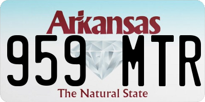 AR license plate 959MTR