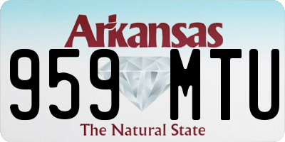 AR license plate 959MTU