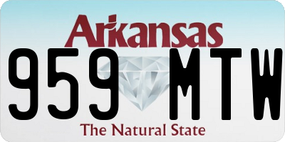 AR license plate 959MTW