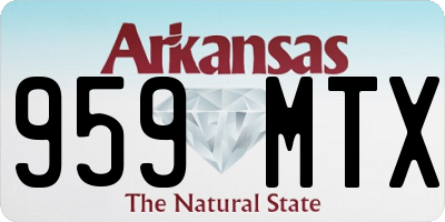 AR license plate 959MTX