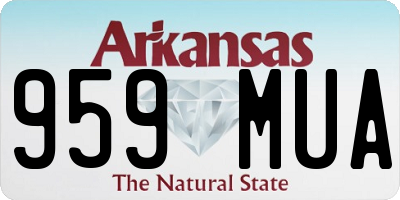 AR license plate 959MUA