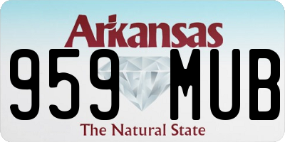 AR license plate 959MUB