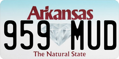 AR license plate 959MUD